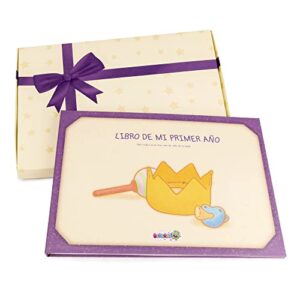 Bebesar® Álbum Recuerdos del Primer Año del Bebé + Caja Regalo – Libro Recuerdos Bebé Recién Nacido – Regalos para Bebes Recién Nacidos – Regalos Originales para Embarazadas.