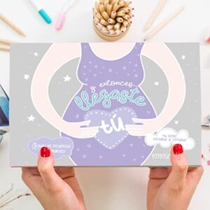 Mimuselina Álbum Recuerdos del Embarazo | Y Entonces Llegaste Tú, Libro-Diario de Embarazo, Libro Embarazadas para Fotos, Pegatinas, Datos e Información. Consejos Semanales. Tapa Dura, 21’5 x 31,5 cm